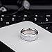 Frank S.Burton 6mm 8mm White Carbon Fiber Inlay His and Hers Tungsten Carbide Wedding Band Set