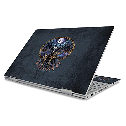 MightySkins Skin for HP Envy X360 15" (2019) - Black Crow | Protective, Durable…
