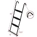 Gardenature Trampoline Ladder, 3-Steps with Horizontal Wide Steps,Universal Hook,Trampoline Stairs, Trampoline Accessories for Kids,Black