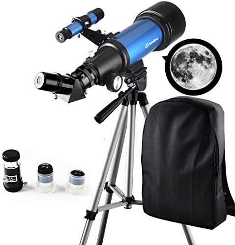 Moutec Telescope for Kids Beginners - Travel Scope 70mm Apeture Portable Telescope for Early Development Science with Backpack for Travel Carry Easily