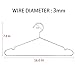 TUXWANG Stainless Steel Clothes Hangers Strong Metal Coat Hangers Wire Hangers Suit Hangers, 16 Inch, 30 Pack