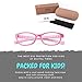 Mind Bridge Kids Blue Light Blocking Computer Video Gaming Glasses - Anti Eyestrain | Durable Cute Protection Eyewear for Children Boys & Girls Digital Screen Time & Technology Use | 558 Pink