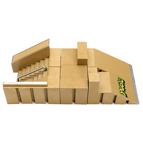 image for MOIAK Skate Park Kit Ramp Parts for Finger Skateboard, Fingerboard Dec