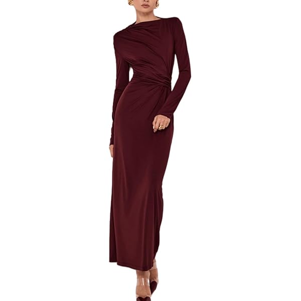 pinupart women's elegant empire waist long sleeve satin maxi dress Amazon.com: PINUPART Women's Elegant Empire Waist Long Sleeve Satin Maxi  Dress Jet Black L : Clothing, Shoes & Jewelry