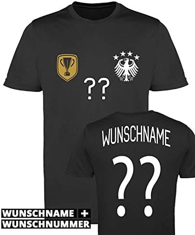 Comedy Shirts Boys Football Jersey WM EM Wish Print – Deluxe – Shirt for Boys – Deutschland in different colours