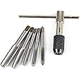 Dreamcolor 6 PCS Adjustable Metric T-Handle Tap Wrench Set M6/M7/M8/M10/M12 Threading Tool Hand Tap Set