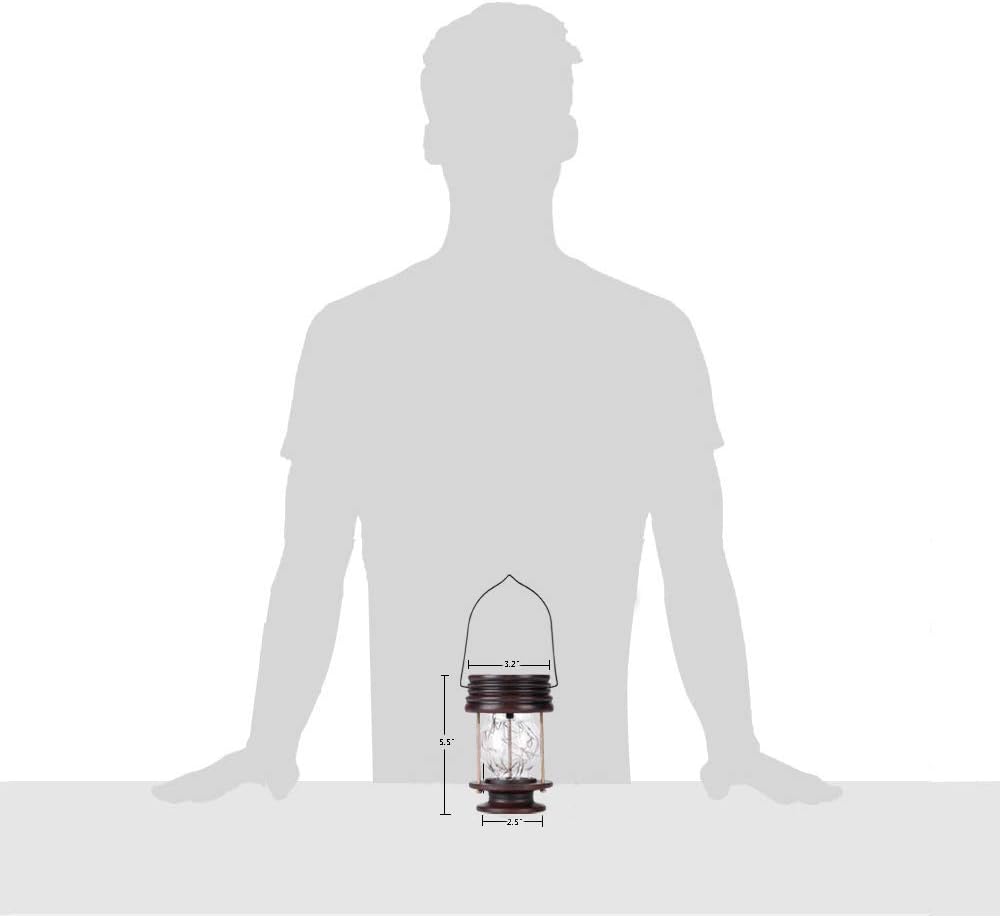 pearlstar Solar Lanterns Outdoor - Hanging Solar Landscape Lights Waterproof Table Lamps with Retro Design, LEDs Fairy Lights for Patio, Garden, Yard, and Pathway Decoration(2 Pack): Home Improvement