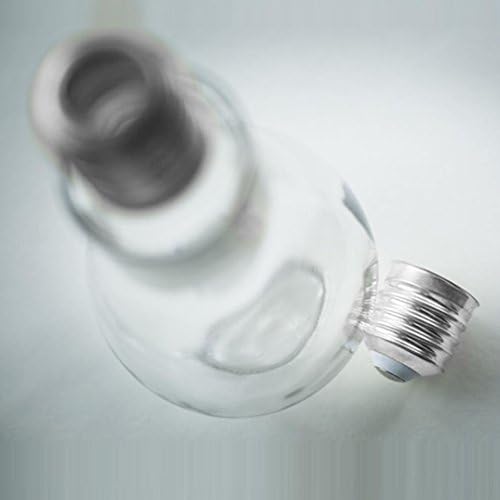 Ularmo Bulb Bottle Light Bulbs Shape Cup for Tea Water Milk Leak-proof Home Bar Decor (400ML, Silver)