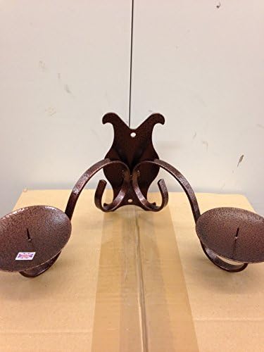 Ashleys Workshop Double sconce / wall mounted candle holder antique hammered copper colour