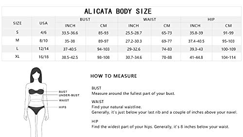 Alicata Womens High Waisted Bikini Printed Sexy high Elasticity Slim fit Set (Medium, Green)