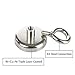 Whectin Powerful Fishing Magnets Neodymium 148 LBS(67 KG) Pulling Force Rare Earth Magnet with Countersunk Hole Eyebolt Diameter 1.89 INCH(48 mm) for Underwater Salvage Retrieval
