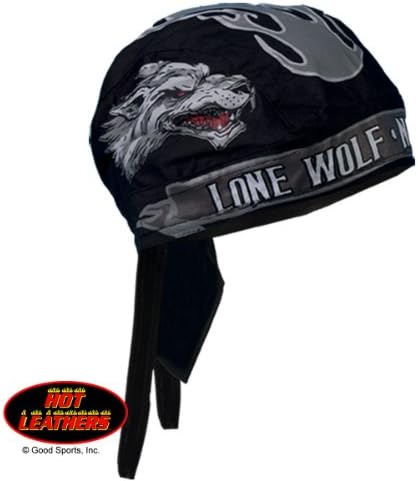 Lone Wolf No Club Biker Meshlined Sweatband Lightweight Micro-fiber Headwrap …