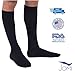 Jomi Compression Men Collection, Compression Socks Microfiber, 30-40mmHg 302 (Large, Black)