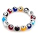 LilyJewelry Multicolor Evil Eye Beads Stretch Bracelet