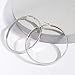 Large Hoop Earrings for Women - Big Hoop Earrings Gift for Women,idea Birthday Gift for Party,Daily, (Thick Silver)