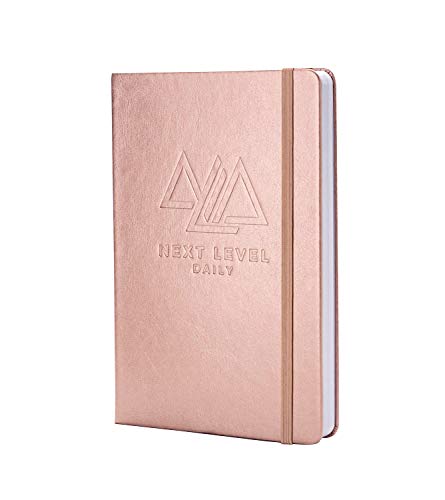 Next Level Daily Planner | High Performance Daily Action Planner for Productivity, Happiness, Time Management | Habit Tracker, Gratitude Journal – Undated, Hardcover (Rose Gold)