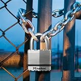 Master Lock Pack of 2 Heavy Duty Padlocks 8/10 Outdoor Keyed Laminated Steel view 2