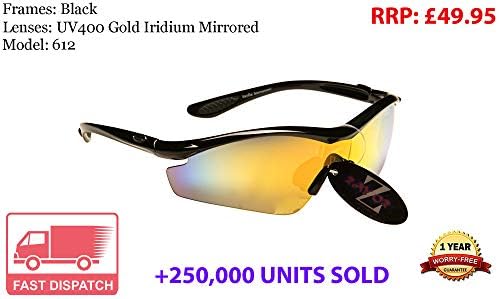 Professional Cricket Sunglasses for Men and Women Lightweight Sports Wrap Eyewear. UV400 Outdoor Glasses. Anti Glare, Shatterproof.