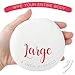 5pcs Powder Puffs, YGDZ 4 Inch Large Loose Body Powder Puffs with Ribbon Ultra Soft Washable Velour Fluffy Powder Puff for Body Powder, White