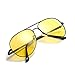 Myiaur Night Vision Glasses, Aviator Night Driving Glasses for Men&Women, Anti Glare Vision Yellow Glasses for Driving