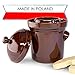 TSM Products Polish Fermenting Crock with Stone Weights, 5 L, Burnt Sienna