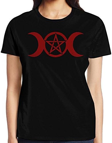 Fashion Girl Short Sleeve T-Shirts Triple Moon Pentacle1-2 Summer Garment For Women