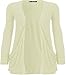 WearAll Women's Long Sleeve Pocket Cardigan - Cream - 4-6