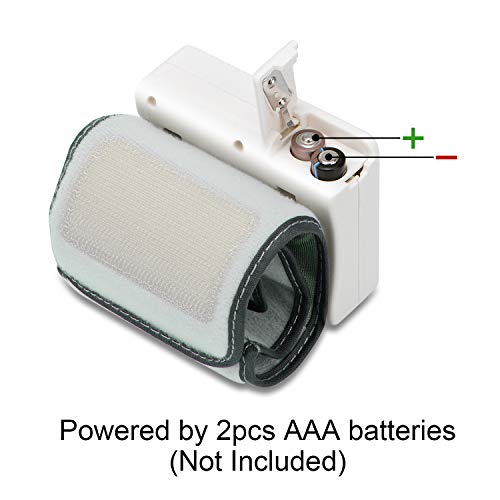 Wrist Blood Pressure Monitor Fully Automatic Digital Blood Pressure Cuff FDA Approved Electric Portable BP Monitor with LCD Display and Memory Storage Function for 2 Users (White, Wrist)