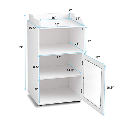 3 Tangkula+Bathroom+Tempered+Adjustable+Organizer