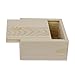 TOOGOO(R) Wooden Box Small Plain Wooden Storage Box Case for Jewellery Small Gadgets Gift Wood Color