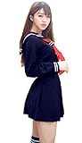 SPJ: Sailor Suit Cosplay Costume【Jacket+Skirt+Ribbon Tie+Socks】Orthodox School Girl