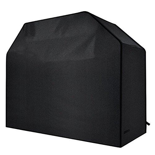 Grill Cover, 64 Inches Black Heavy Duty Weather Resistant Waterproof Outdoor Barbecue Gas Grill Covers BBQ Grill Cover with Storage Bag for Weber Holland Jenn Air Char Broil Brinkmann and Most Brands