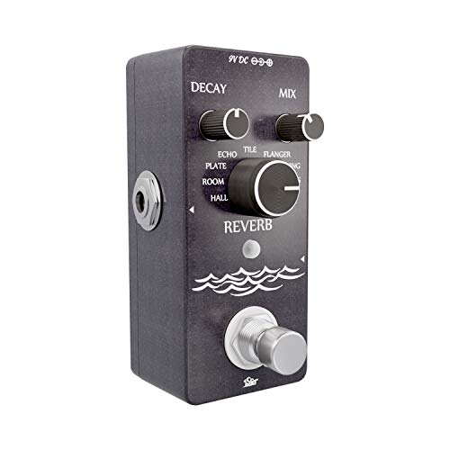 iSET Digital Reverb Guitar Pedal with 9 Modes Guitar Effect Pedal for