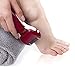 UTILYZE Most Powerful Rechargeable Electronic Foot File Wet & Dry Pedicure Electric Callus Remover With Turbo-Boost Motor, 3 Rollers Included (Red)