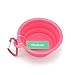 Niubow Pet Travel Bowl, Silicone Pet Portable Collapsible Food & Water Bowl for Dogs Cats with Free Bonus Carabiner Clip - Size: 1.5 Cups/12 Oz (Rose)