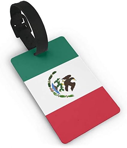 Pejer Unisex Premium Luggage Tags With Hand Strap M¨¦xico Flag Luggage Bag Tags Travel ID Identification Labels Set for Bags & Baggage