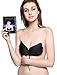 Strapless Self Adhesive Silicone Invisible Push-up Bra Reusable Padded Invisible Bra , Black D
