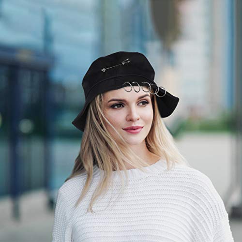 SOIMISS Fischerhut für Damen, Anglerhut mit breiter Krempe, faltbar, mit wendbarem Strand – Bild 6