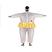 Anself Ballerina Inflatable Costume Fat Suit Blow Up Halloween Party Fancy Jumpsuit Outfit
