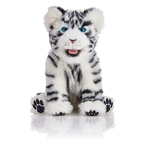 WowWee Alive - Interactive Companion Pet - Playful White Tiger Cub Baby - Plush Cuddly for Young and Old