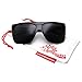 grinderPUNCH All Black Limo Dark Rectangular Flat Top Mob Oversized Sunglasses