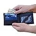 Fully Involved Stitching Firefighter Black Bunker Turnout Gear Bi Fold Captain Wallet