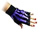 JTC Belt Unisex Half Finger Stretchy Fingerless Gloves One Size Fits Most Purple Skeleton