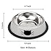 Comsmart Stainless Steel Pet Cat Bowl Puppy Dish Bowl with Cute Cats Painted Non-Skid for Small Dogs Cats (2 Pack) (Grey/Grey)