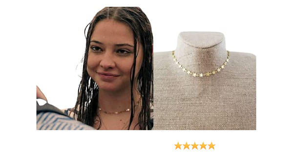 Sarah Cameron Gold Star Choker Necklace 