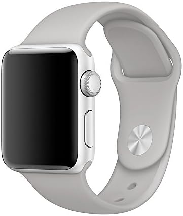 Vteyes Apple Watch Sport Band, Soft Silicone Replacement Strap For Apple Watch Series 1 Series 2 (Fog, 38MM S/M)