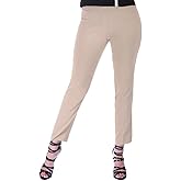 Slim-Sation Womens Petite Wide Band Pull on Ankle Pants