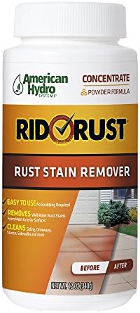 Pro Product American Hydro Systems Rid O'Rust 2653 Powdered Rust Stain Remover Cleaner 12 oz Tub