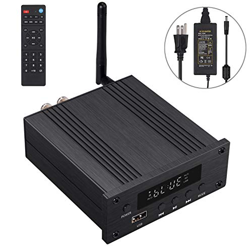 Proster 192kHz/24bit Stereo Audio Amplifier Bluetooth 5.0 Receiver Hi-Fi Digital Power Amplifier DAC Optical Coaxial USB to Analog Audio Converter for Passive Speakers 100W + 100W