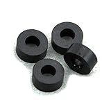 100PCS 2mm Black Nylon Round Spacer, OD 7mm, ID 3.2mm, Not Threaded, for M3 Screws, Plastic.